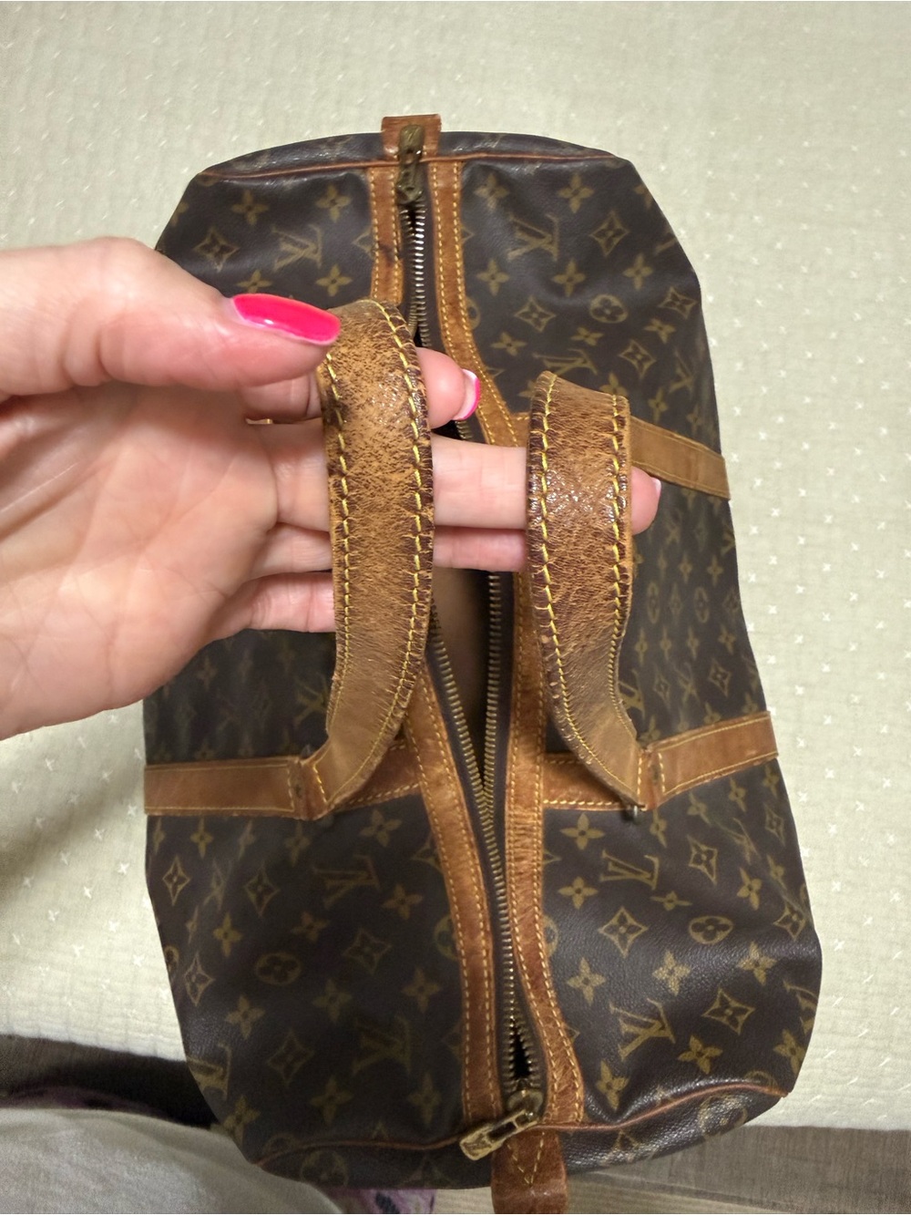 Louis Vuitton Monogram Canvas Satchel - Brown and Tan.